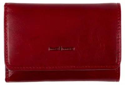 Produktbild von Fein Italienisches Leder Klein Damen Hellbraun, Schwarz Oder Rot Geldbörse 908159 - Rot, S