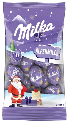 Zdjęcie produktu dla Milka Schoko Kugeln, czekolada Alpenmilch, opakowanie 81g