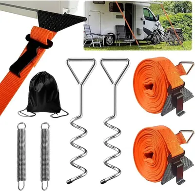 Produktbild von Abspanngurte Markise Wohnmobil Sturmsicherung Set Thule Omnistor Camping