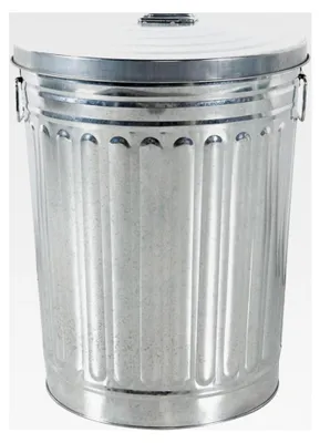 Produktbild von Aschetonne mit Deckel, Metalltonne, Abfalltonne, Küchenmülleimer, Abfalleimer, Müllbehälter 58L