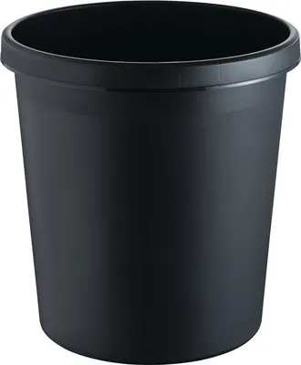 Produktbild von helit Papierkorb 18 l H331xØ315 mm mit Griffrand schwarz - H6123895