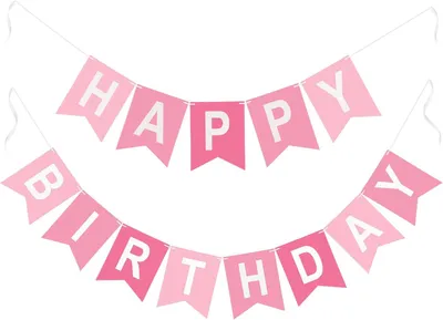 Imagen del producto de Guirnalda de banderines "Feliz Cumpleaños", 6 metros, de papel, para fiestas de cumpleaños