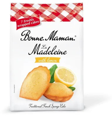Image de Bonne Maman Madeleine Citron 175g – Fines madeleines françaises au citron