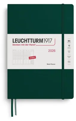 Produktbild von LEUCHTTURM1917 372757 Wochenplaner Composition (B5) 2026, Forest Green, Englisch