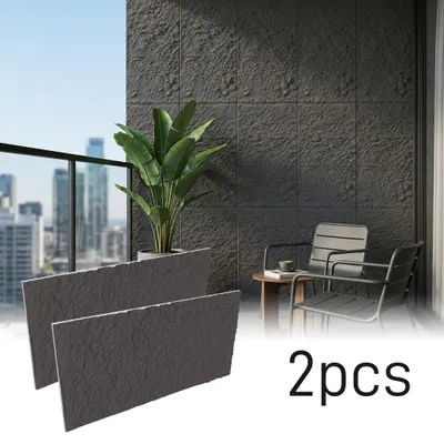 Obrázek produktu pro Nástěnné panely UISEBRT s elegantním vzhledem kamene, tloušťka 3 cm, 2 kusy antracitovýchPolyuretanpanelů pro individuální úpravu stěn, model A
