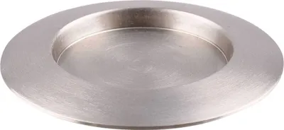 Produktbild von Kerzenteller Rund Ø13cm Messing Vernickelt Kerznehalter Silber Matt Untersetzer
