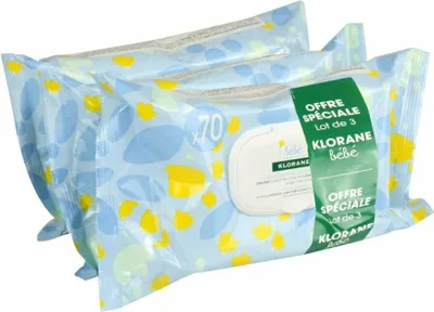 Produktbild von Klorane bebe toallitas 3x70uni