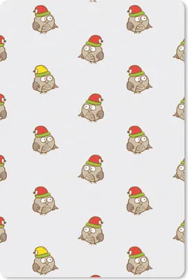 Produktbild von MuchoWow® Mauspad Mousepad Eule - Weihnachtsmannmütze - Cartoon - Kind - Design 18x27 cm - Mousepads - Maus Mat - Pad - Mausunterlage