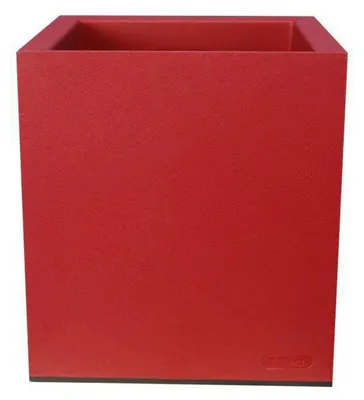 Image de Pot à plantes Riviera Red Plastic Squared 40 x 40 cm