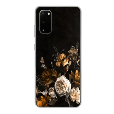 Produktbild von MuchoWow® Handyhülle Schutzhülle Hülle für Samsung Galaxy S20 Blume - Gold - Muster Silikon Softcase Handy Hülle - Bild