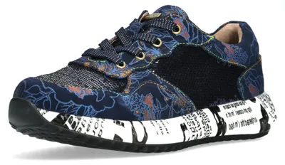 Produktbild von Laura Vita Damen Sneaker aus Leder Mehrfarbig Gemustert mit Plateau Burton 05, G