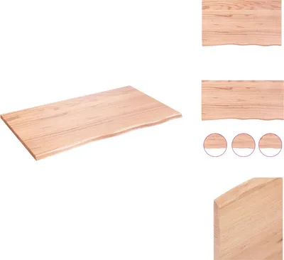 Produktbild von vidaXL Wandregal Hellbraun 100x60x2 cm Massivholz Eiche Behandelt -  Wandregale