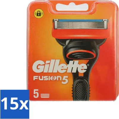 Zdjęcie produktu dla Gillette - Fusion 5 - Ostrza zamienne - 5 ostrzy zamiennych - opakowanie ekonomiczne - 15 sztuk