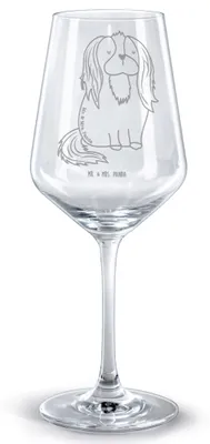 Produktbild von Mr. & Mrs. Panda weinglas graviert Hund Cavalier King Charles Spaniel - Transparent - Geschenk, Rotweinglas mit Gravur, Spruch, graviertes, glas für rotwein, Sprüche