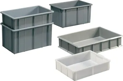 Immagine prodotto di mauser trasporto contenitore impilabile quadrato 37,0 l PE grigio - 31002211