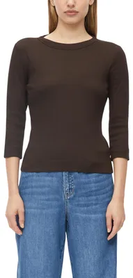 Produktbild von s.Oliver 3/4-Arm-Rippshirt im Slim Fit – Größe 46, 8944_dunkelbraun