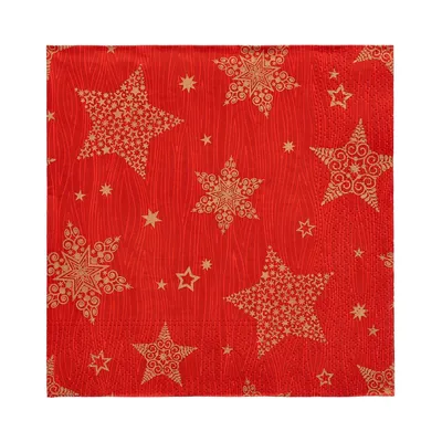 Immagine prodotto di PAPSTAR 88655 PAPSTAR tovaglioli a tema natalizio "Christmas Shine", rosso