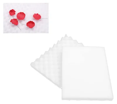 Produktbild von Fondant-Schaum-Pad - 2 Stück Set zur Modellierung von Zuckerblumen und Gummipaste - Modelliermatte für Kuchen und Tortendekoration
