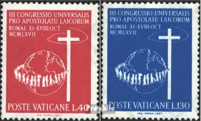 Produktbild von Briefmarken Vatikanstadt 1967 Mi 531-532 (kompl.Ausg.) postfrisch Sondermarken