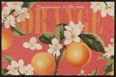Produktbild von Salonloewe HAPPY ORANGE Fußmatte Wohnmatte 50 x 75 cm