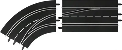 Image de Changement de voie Courbe Aiguillage à gauche, extérieur vers l'intérieur 30363, Carrera DIGITAL 132/124