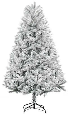 Produktbild von Kunsttannenbaum - Künstlicher Tannenbaum - Schneetannenbaum - Weißer Weihnachtsbaum - Imitation Nordmanntanne - 180 cm hoch - 521 Zweige mit Schneeeffekt