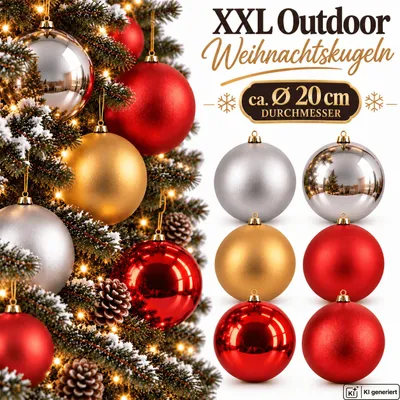 Weihnachtskugeln Outdoor XXL Christbaumkugeln für Draußen