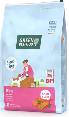 Produktbild von Hundefutter trocken GREEN PETFOOD Mini with Insects 7,5 kg mit Insekten und Reis
