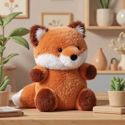 Produktbild von Fuchs Plüschtier Kuscheltier Stofftier Kissen für Kinder Baby Mädchen Jungen Schlafkissen Anime Geschenk Geburtstag