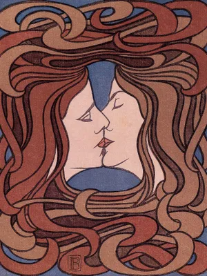 Obrázok produktu pre Peter Behrens umelecký tlač obrazu - Bozk, 1898 (80 x 60 cm)
