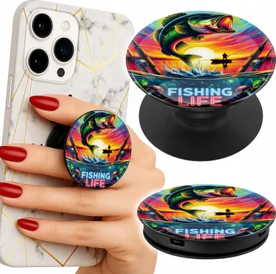 Obrázok produktu pre Prst Popsocket Držiak telefónu / stojan Vzory Rybársky prút