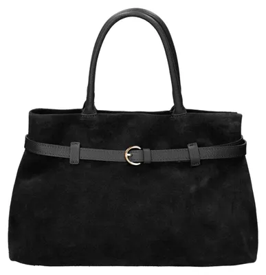 Produktbild von Borsa a mano da donna Italy Modello Marcella 100% pelle Black B ONE 37x24x18 cm 2218- NERO