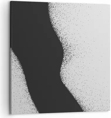 Produktbild von Bild auf Leinwand - Leinwandbild - Einteilig - Schwarz Staub Weiß - 50x50cm - Wand Bild - Wanddeko - Wandbilder - Leinwanddruck - Bilder - Wanddekoration - Leinwand bilder - Wandbild - AC50x50-4744