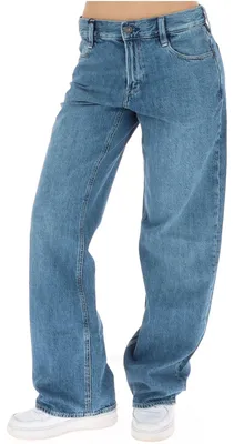 Imagen del producto de Pantalones vaqueros de talle bajo y corte holgado para mujer, modelo Judee, color azul (azul deslavado, referencia D22889-D536)
