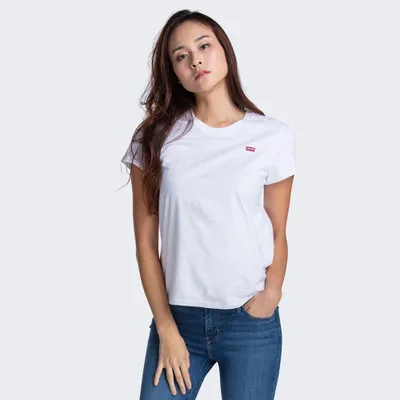 Imagen del producto de camiseta de mujer Levi's, modelo 39185 0006, "Perfect Tee", color blanco
