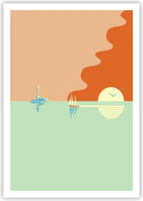 Produktbild von Poster - Poster ohne Rahmen - Sonne Segelschiff Laterne - 70x100 cm - Wand Bild - Wanddeko - Wandbilder - Kunstposter - Wandposter - Bilder - Kunstdruck - Wanddekoration - Wandbild - P2XPA70x100-4888