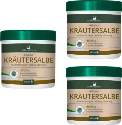 Produktbild von 3 x 250 ml HERBAMEDICUS Herbasan Kräutersalbe