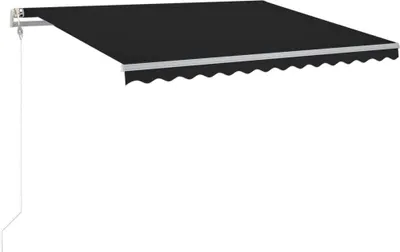 Image de vidaXL Store automatique avec LED & capteur de vent 450x350 cm Anthracite