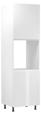 Produktbild von Küchenschrank für Einbaubackofen ARBOR – Breite 60 cm, Hochglanzweiß/Weiß, rechts