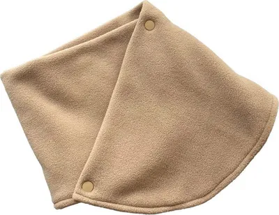 Produktbild von Einfarbiger Schal für Damen, verdickter Samt, warmer Schal mit Knopfverschluss, schnelltrocknender, schweißabsorbierender Wickelschal
