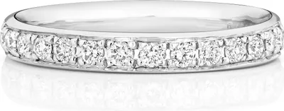 Produktbild von 9 Karat (375) Weißgold Halb Eternity Diamant Trauring/Ehering/Hochzeitsring Brillant-Schliff 0.28 Karat GH - SI3-I1, 50 (15.9); TRS187749KWRSK