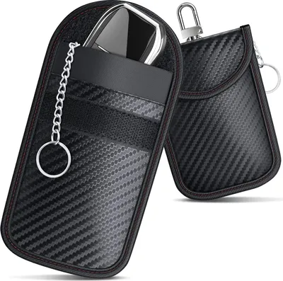Immagine prodotto di 2x auto chiave senza chiave andare protezione furto RFID blocco borsa caso di copertura