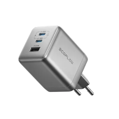 Produktbild von EcoFlow Rapid Pro USB-C Ladegerät 100 W Max., 3 Anschlüsse Charger, GaN, 3-in-1-Ladegerät mit Mehreren Geräten