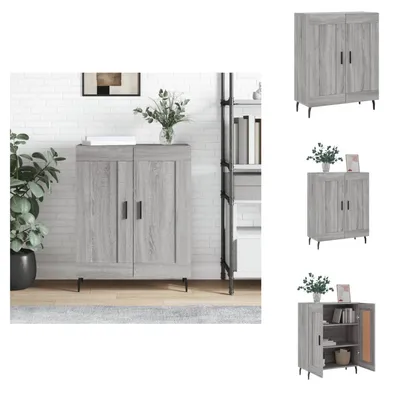 Obrázok produktu pre vidaXL Príborník Grey Sonoma 69,5x34x90 cm Materiál na báze dreva - Príborníky