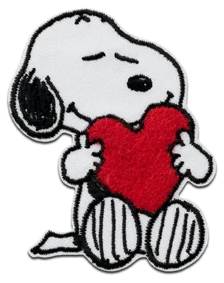 Immagine prodotto di Mono Quick Peanuts © Snoopy heart - patch, patch da stirare, appliqué, appliqués, patch, da stirare, dimensioni: 7,5 x 5,5 cm