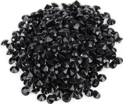 Produktbild von 500 Stück 8 mm spitze Acryl-Diamantkonfetti für Hochzeitsfeiern, DIY-Bastelarbeiten (Schwarz)