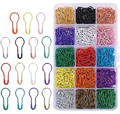 Produktbild von 750 Stück Sicherheitsnadeln - 15 Farben Metall Gourd Sicherheitsnadeln - 2,2 cm