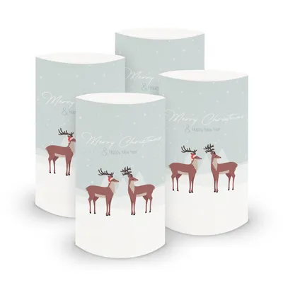 Produktbild von itenga 6x Windlicht Hirsche 10cm