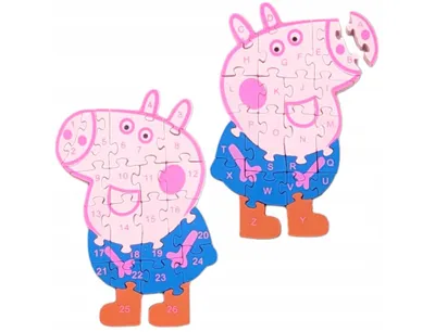 Obrázek produktu pro Dětské vzdělávací dřevěné puzzle - Prasátko PEPPA Tom.