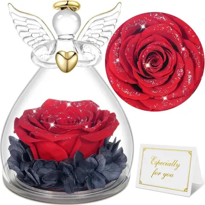 Produktbild von Ewige Rose Engel Figur Geschenkbox Weihnachten Valentinstag